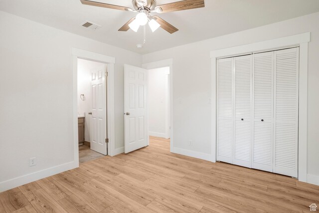 1098 N 1900 W, St George, UT 84770 - unfurnished bedroom featuring light wood-type flooring, baseboards, and a closet