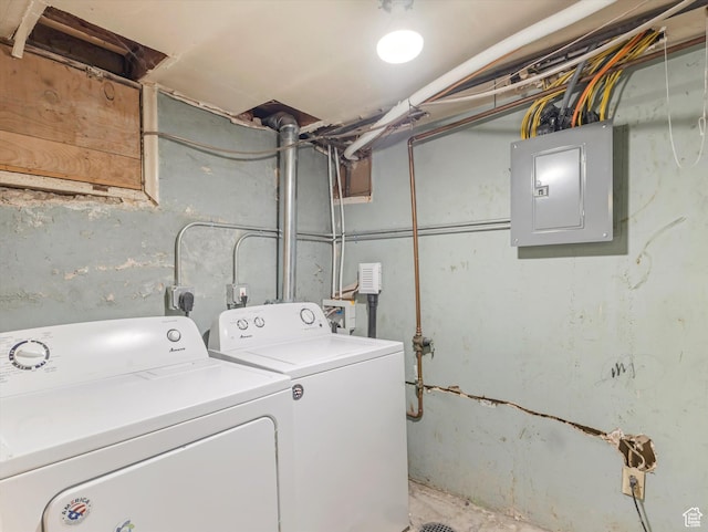 5147 S 2200 W, Salt Lake City, UT 84129 - laundry area with electric panel and washing machine and dryer