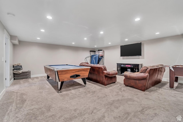 719 E Center St, Genola, UT 84655 - playroom featuring recessed lighting, carpet floors, baseboards, and billiards table