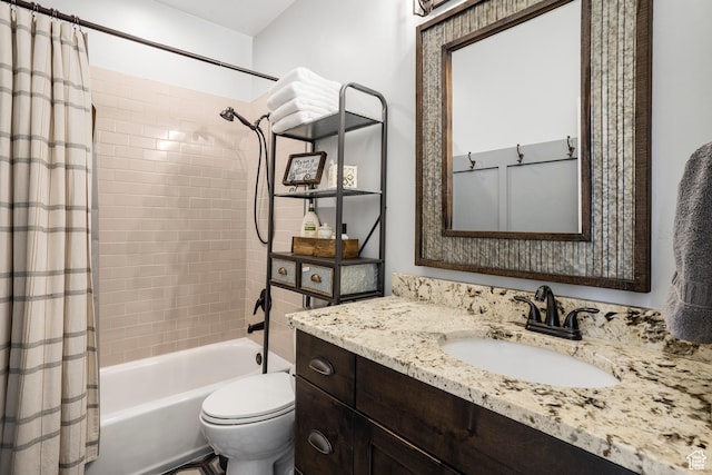 2699 S 2000 E, St George, UT 84790 - full bathroom featuring shower / bath combination with curtain, vanity, and toilet