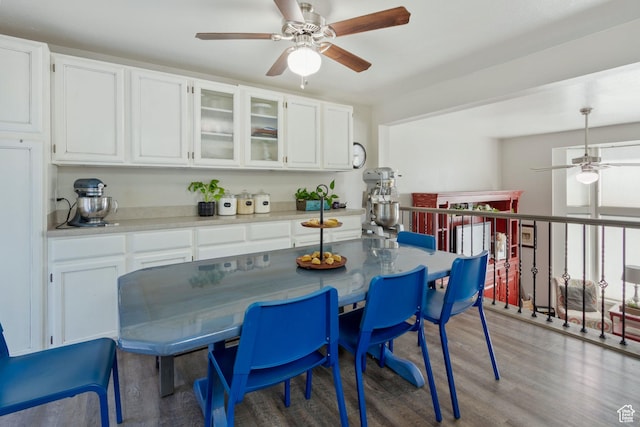 408 E 850 N, Brigham City, UT 84302 - dining area featuring a ceiling fan and wood finished floors