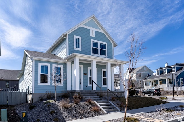 11228 S Old Bridge Rd W, South Jordan, UT 84009 - view of front of house with a porch and a residential view