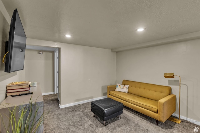 6 W Miller St S, Salt Lake City, UT 84107 - living area featuring recessed lighting, carpet, and a textured ceiling