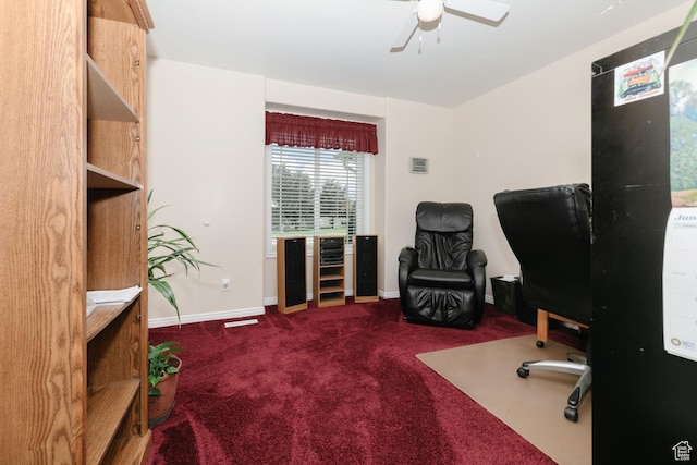 831 S 1150 E, Preston, ID 83263 - carpeted home office featuring a ceiling fan and baseboards