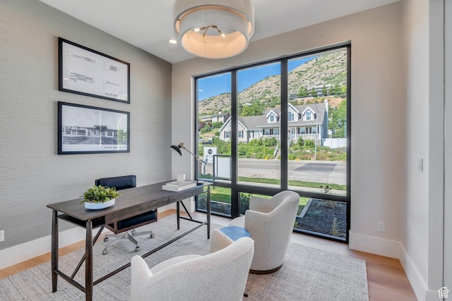 3943 N Foothill Dr, Provo, UT 84604 - office space with baseboards, light wood-style flooring, and recessed lighting
