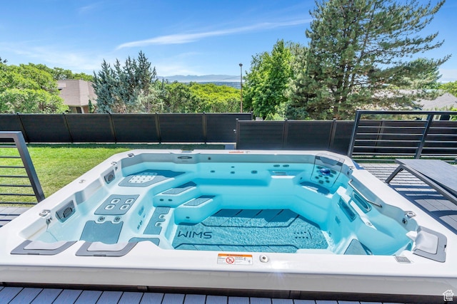 3943 N Foothill Dr, Provo, UT 84604 - view of swimming pool featuring an outdoor hot tub