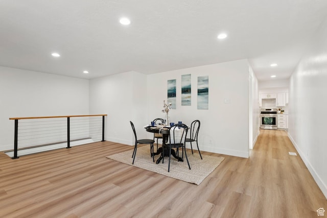 155 W 800 N, Spanish Fork, UT 84660 - dining area with light wood finished floors, recessed lighting, and baseboards