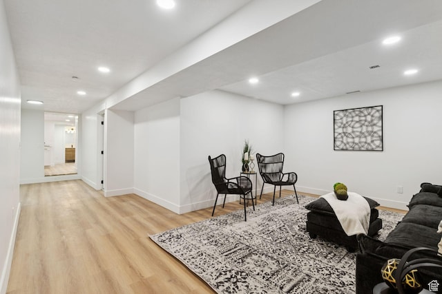 155 W 800 N, Spanish Fork, UT 84660 - living area featuring wood finished floors, recessed lighting, and baseboards