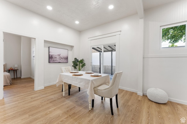 2802 W 5600 S, Roy, UT 84067 - dining area with light wood finished floors, recessed lighting, and baseboards