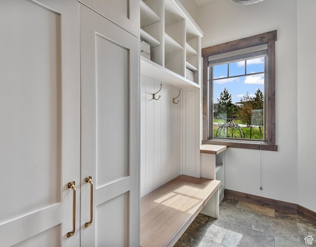 707 N Chimney Rock Rd, Heber City, UT 84032 - mudroom featuring stone finish floors and baseboards