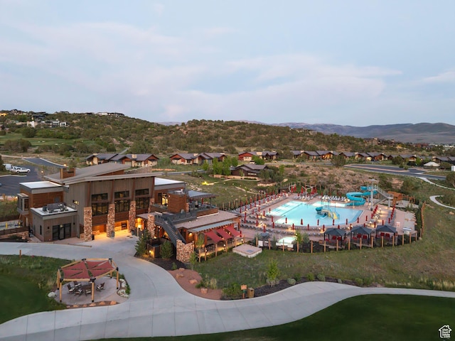 707 N Chimney Rock Rd, Heber City, UT 84032 - aerial view of a pool and mountains