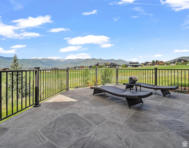 707 N Chimney Rock Rd, Heber City, UT 84032 - view of patio / terrace featuring a mountain view