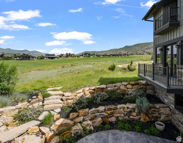 707 N Chimney Rock Rd, Heber City, UT 84032 - view of yard with a mountain view, a balcony, and a residential view