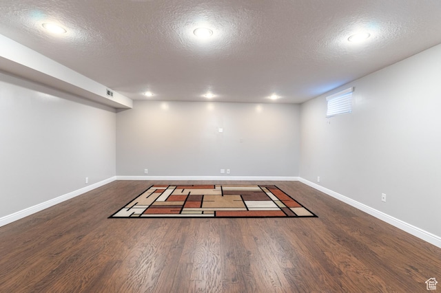1820 E Meadow Dr S, Cottonwood Heights, UT 84121 - below grade area with a textured ceiling, wood finished floors, and recessed lighting