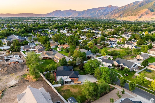 13898 Summerset Cir, Draper, UT 84020 - aerial view of property and surrounding area with a mountain backdrop and nearby suburban area