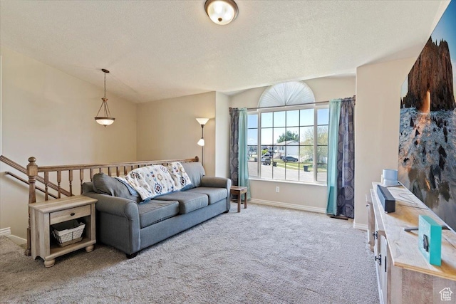 2373 S 2830 W, Syracuse, UT 84075 - carpeted living area with baseboards and a textured ceiling