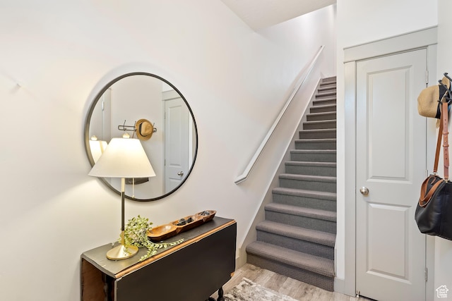 1940 S 200 W Unit 11, Bountiful, UT 84010 - stairway with wood finished floors