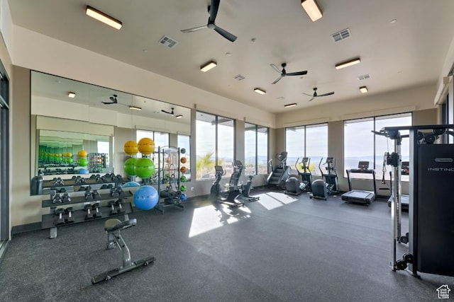 1367 N Daylight St Unit 16, Washington, UT 84780 - gym featuring ceiling fan
