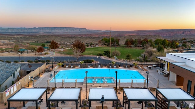 1367 N Daylight St Unit 16, Washington, UT 84780 - community pool featuring a mountain view