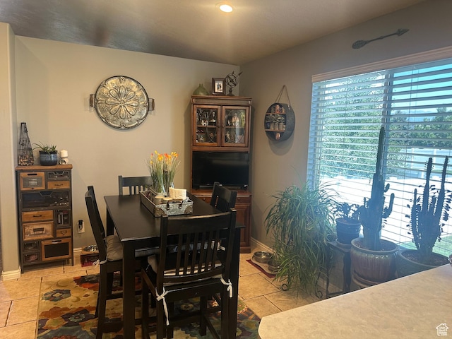3863 W Augusta Dr S, Syracuse, UT 84075 - dining area featuring light tile patterned floors, baseboards, and recessed lighting