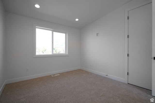 5866 N Fork Rd, Eden, UT 84310 - carpeted spare room featuring baseboards and recessed lighting