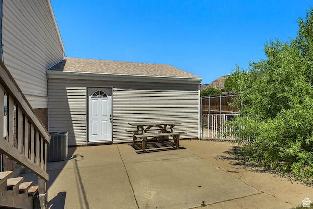 1063 Oxford Dr, Ogden, UT 84403 - view of patio / terrace with central air condition unit