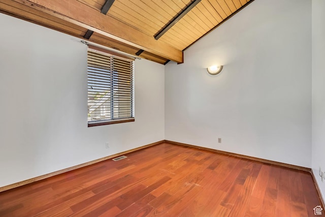 1063 Oxford Dr, Ogden, UT 84403 - spare room with baseboards, wood finished floors, and wooden ceiling