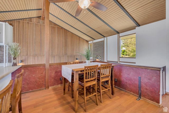 1063 Oxford Dr, Ogden, UT 84403 - dining space with wood finished floors, ceiling fan, and wooden ceiling