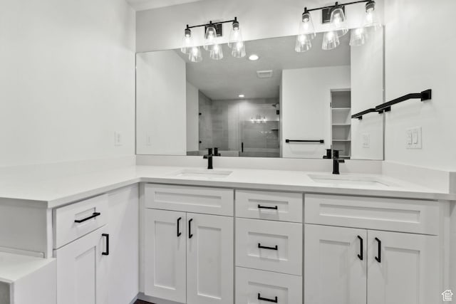 622 E 340 S, American Fork, UT 84003 - bathroom featuring double vanity and a stall shower