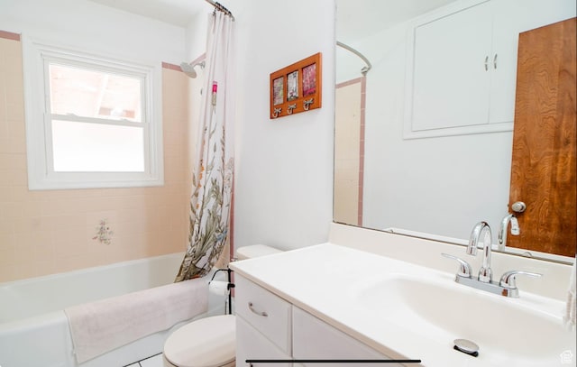 331 W Elberta Dr, Pleasant View, UT 84414 - bathroom with toilet, vanity, and shower / tub combo