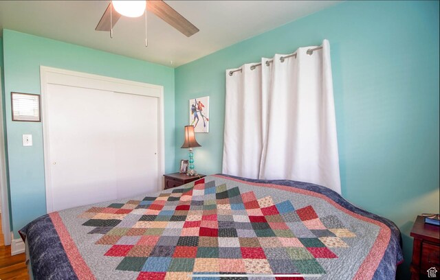 331 W Elberta Dr, Pleasant View, UT 84414 - bedroom with ceiling fan
