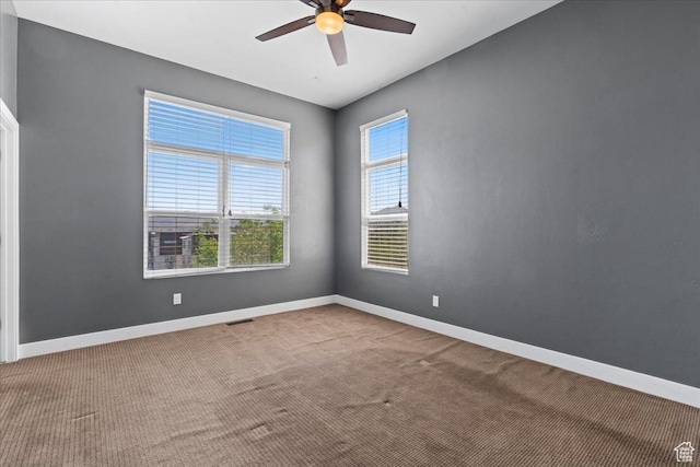 4746 W S Jordan Pkwy, South Jordan, UT 84009 - carpeted spare room featuring a ceiling fan and baseboards