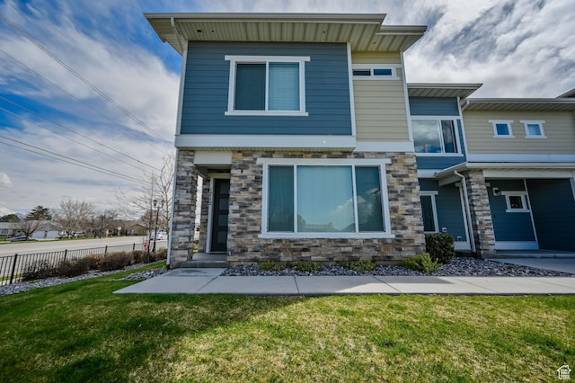1712 W Naxos Ln, South Jordan, UT 84095 - view of front of home with stone siding