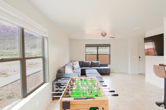 3853 S Red Valley Cir S Unit 23-A4, Moab, UT 84532 - recreation room with a ceiling fan