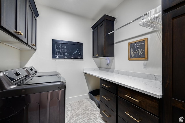 985 Hart Loop, Kamas, UT 84036 - laundry area with washing machine and clothes dryer, cabinet space, and baseboards