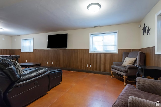 2300 Comstock Dr, Park City, UT 84060 - living room featuring a wainscoted wall and wooden walls