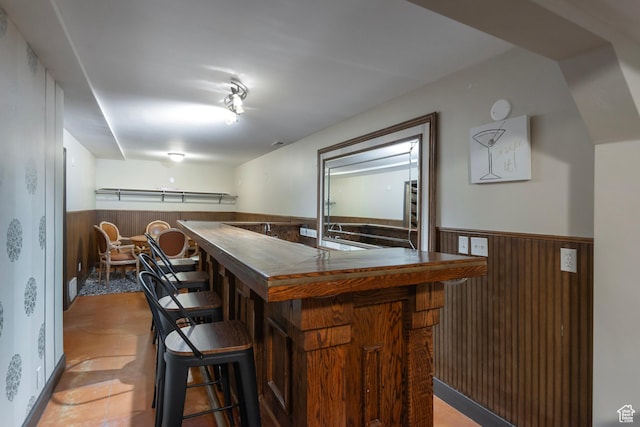 2300 Comstock Dr, Park City, UT 84060 - indoor dry bar with a wainscoted wall and wood walls