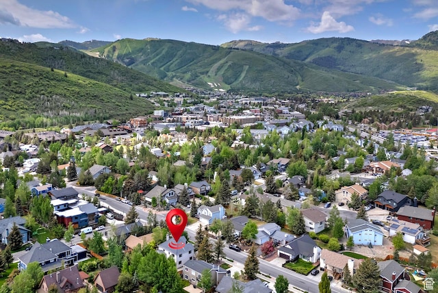 2300 Comstock Dr, Park City, UT 84060 - aerial view of residential area featuring a mountain backdrop