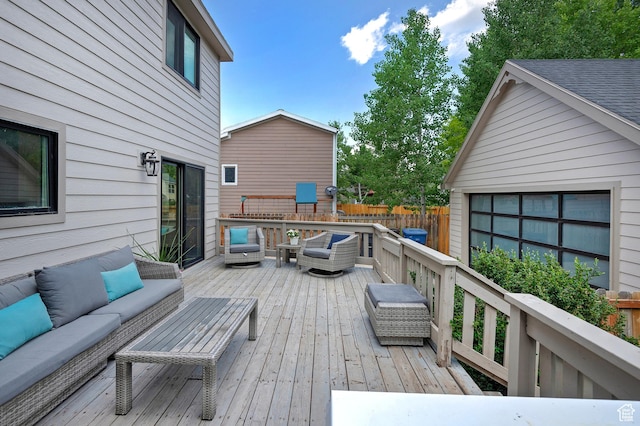 2300 Comstock Dr, Park City, UT 84060 - wooden deck featuring outdoor lounge area