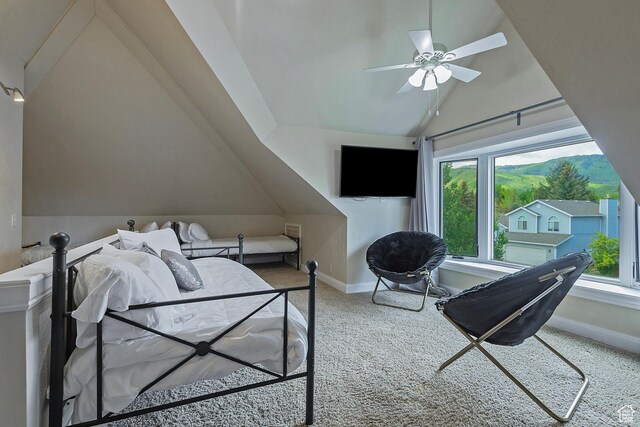 2300 Comstock Dr, Park City, UT 84060 - bedroom with lofted ceiling, carpet floors, and baseboards