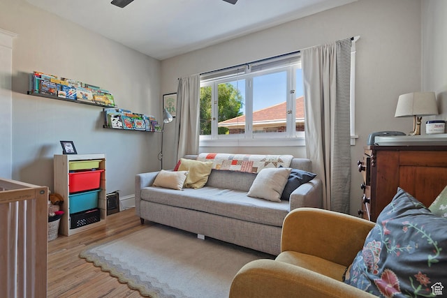 271 E Kensington Ave S, Salt Lake City, UT 84115 - living room with wood finished floors and ceiling fan