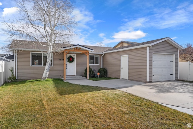 7935 S 2800 W, West Jordan, UT 84088 - ranch-style home with concrete driveway and a garage