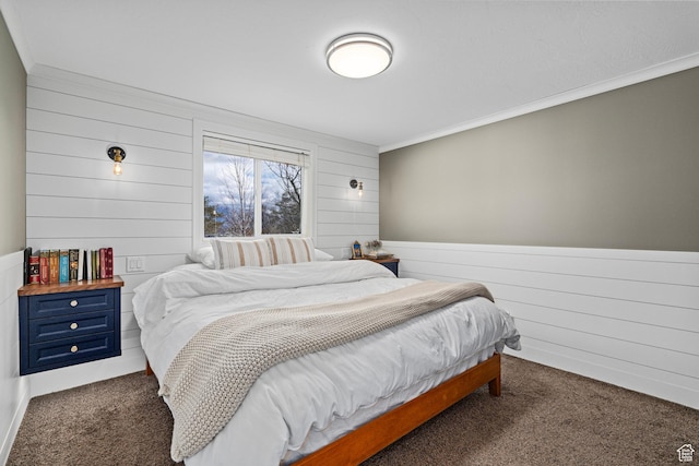 7935 S 2800 W, West Jordan, UT 84088 - bedroom with carpet, wooden walls, and ornamental molding