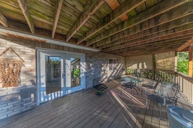 145 Deer Run Ln, Layton, UT 84040 - wooden deck featuring french doors