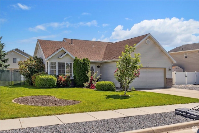4135 W 4850 S, Roy, UT 84067 - view of front of property featuring a garage, driveway, a shingled roof, and brick siding