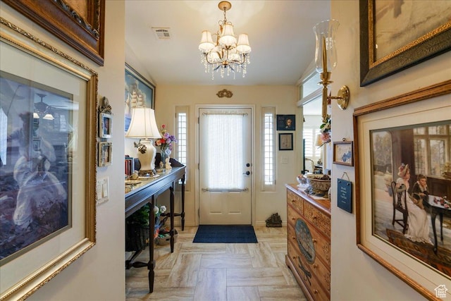 2198 W 1465 N, St George, UT 84770 - foyer with a chandelier and baseboards