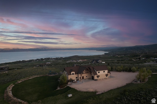 1560 Reserve Dr, Fish Haven, ID 83287 - aerial view at dusk of a water view