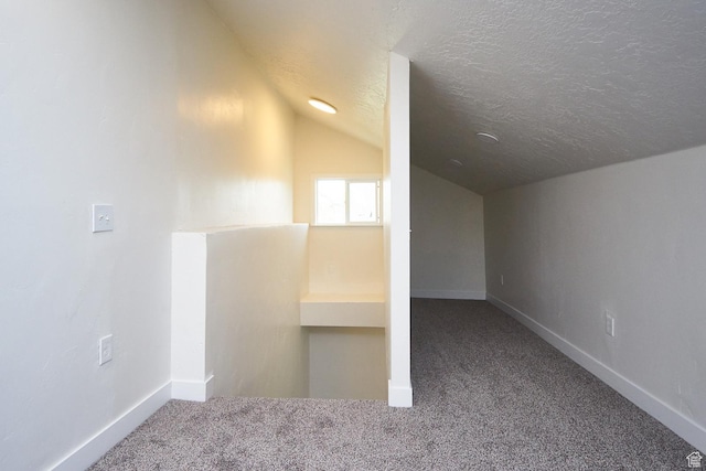325 W Apple St, Grantsville, UT 84029 - additional living space with lofted ceiling, carpet floors, a textured ceiling, and baseboards