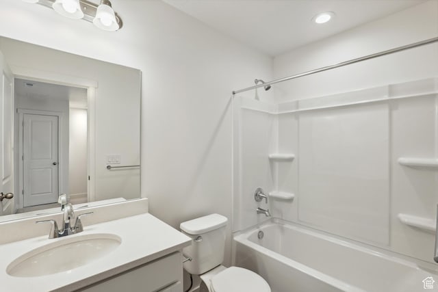 6656 W 11800 S Unit 619, South Jordan, UT 84009 - full bath featuring shower / washtub combination, vanity, toilet, and recessed lighting