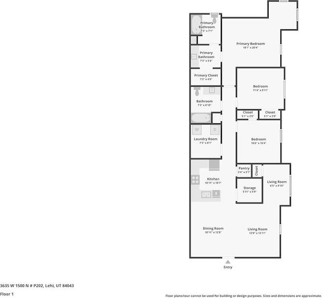 3722 W 1440 N Unit F301, Lehi, UT 84043 - property floor plan